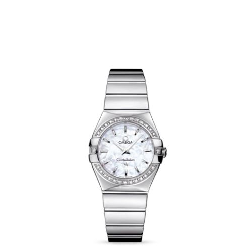 Omega Constellation Quartz 27 Polished Stainless Steel / Diamond / MOP